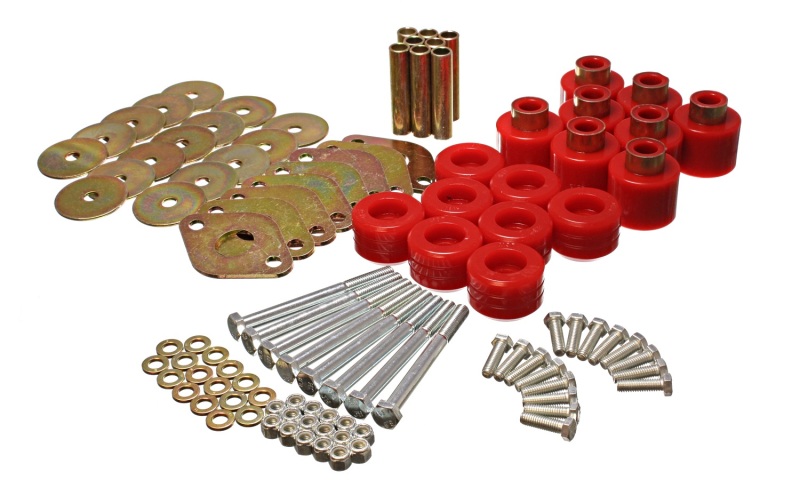 Energy Suspension Body Mount Set 1in Lift W/Hardware - Red thumbnail 4