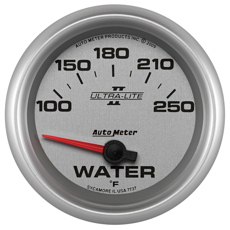 Autometer Ultra-Lite II 2 5/8in 100-250 Degree F Short Sweep Electronic Water Temperature Gauge thumbnail 4