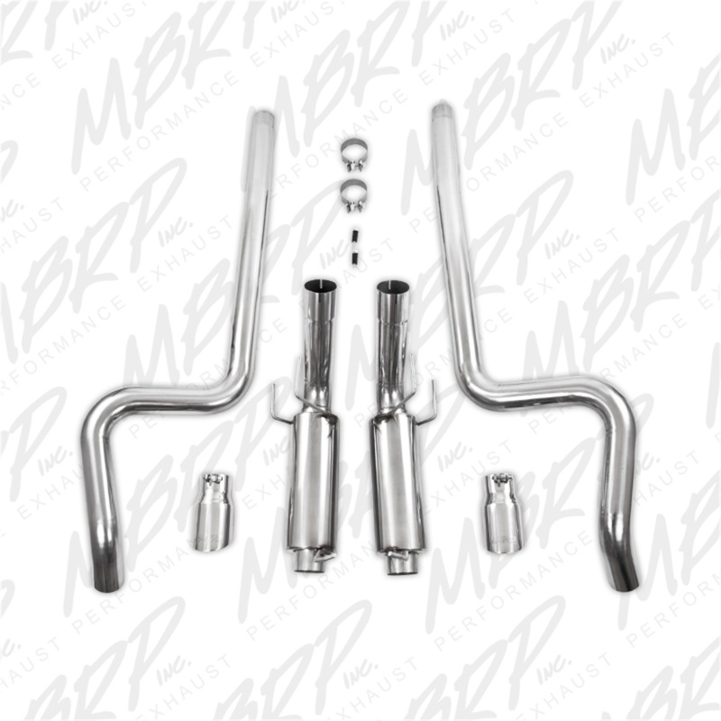 MBRP 11-12 Ford Shelby GT 500 T304 3in Cat Back Dual Split Rear Race Version 4.5in Tips thumbnail 8