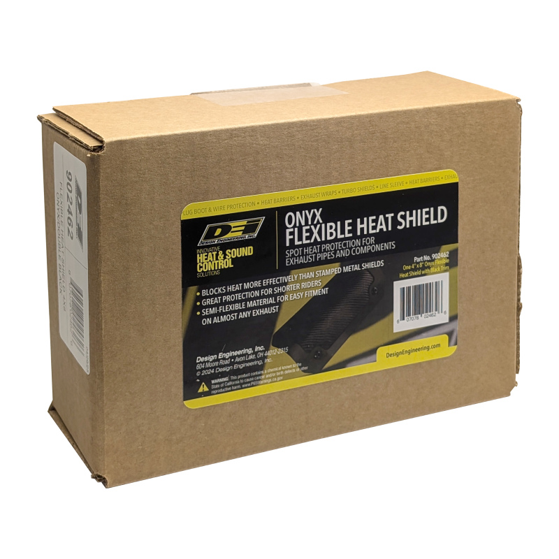 DEI ONYX Series Pipe Shields 902462 Exhaust Heat Shield, Onyx Shield, 1,350 degrees F, Fiberglass/Silica, Black with Black Metal Trim, Flexible, Kit thumbnail 3