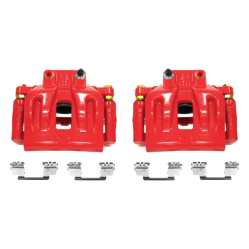 Power Stop 12-17 Chrysler 300 Front Red Calipers w/Brackets - Pair thumbnail 2