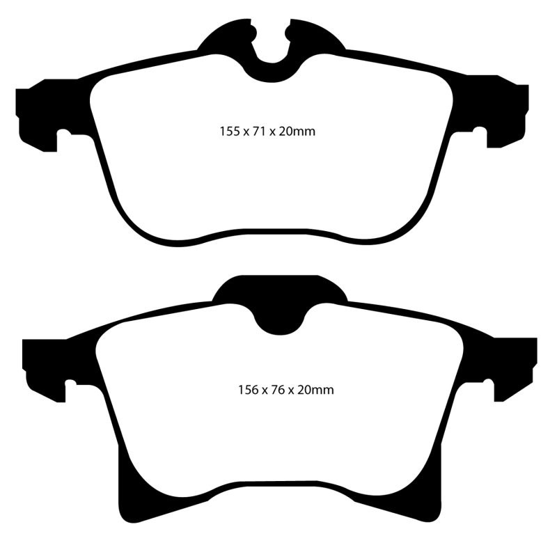 EBC 08-09 Saturn Astra 1.8 Greenstuff Front Brake Pads thumbnail 2