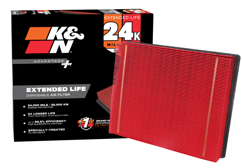 K&N Advantage Plus Air Filter 24K Miles Cad 02-13 Chev/Gmc P/U 99-20 thumbnail 3