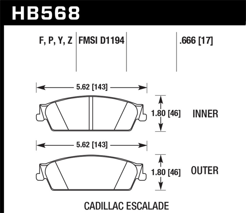 Hawk Performance Ceramic Street Brake Pads thumbnail 4