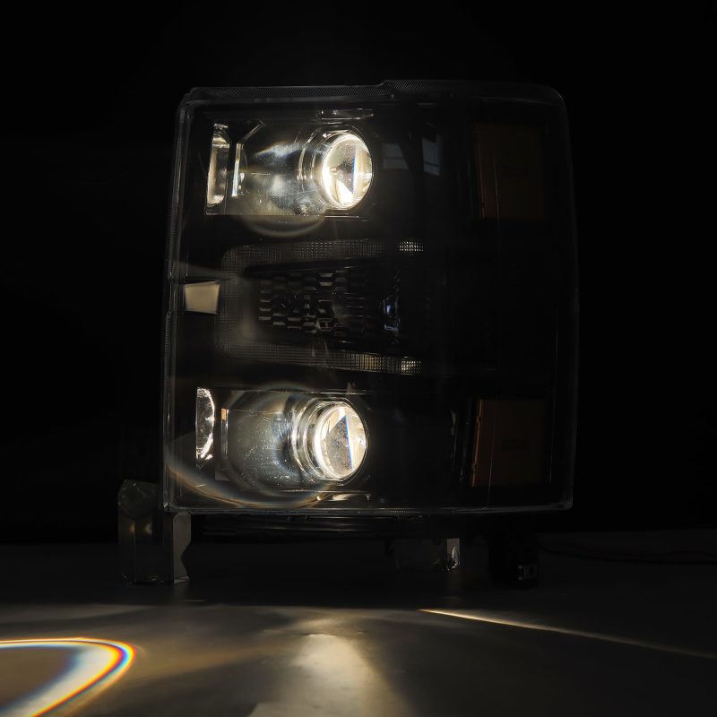 AlphaRex 14-15 Chevy 1500 PRO-Series Projector Headlights, Alpha-Black w/ Sequential Signal & DRL thumbnail 5