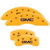 MGP 4 Caliper Covers Engraved Front & Rear GMC Yellow finish black ch thumbnail 8