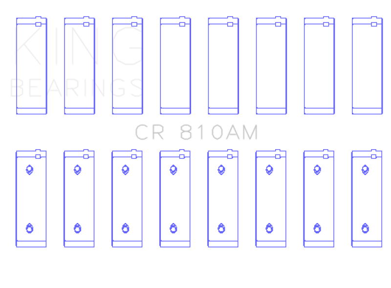 King Engine Bearings Ford 239/256/272/292/312 (Size 010) Engine Rod Bearings thumbnail 5