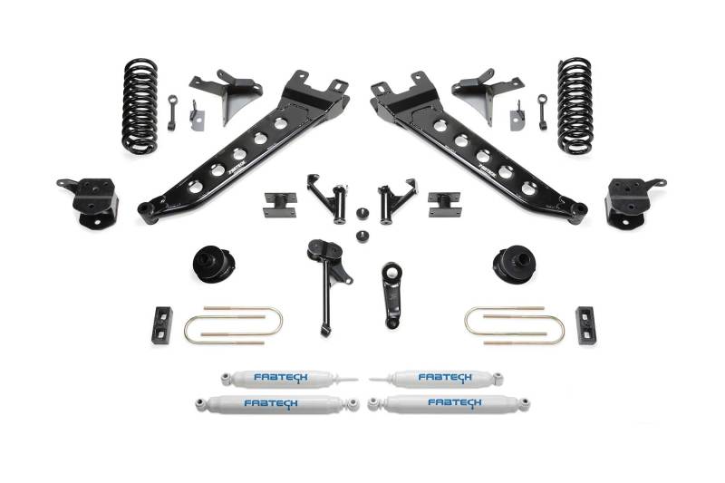 Fabtech 13-18 Ram 3500 4WD 7in Radius Arm Kit w/Perf Shks (1x fabFTS23104, 1x fabFTS23168)