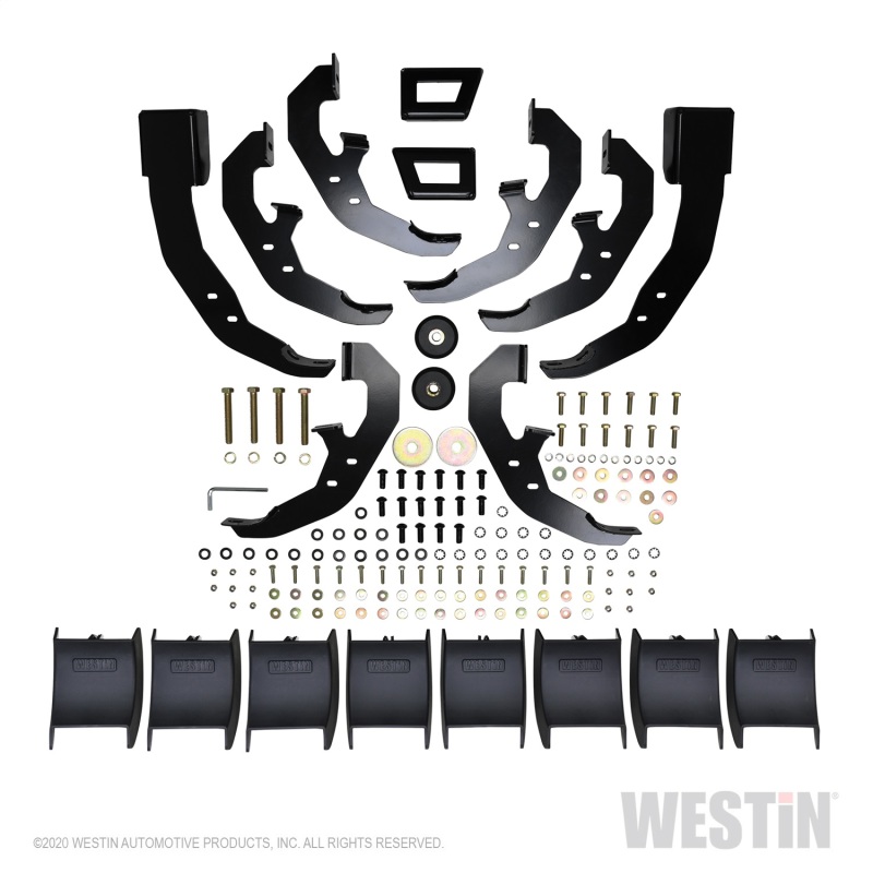 Westin 2020 Chevy Silverado 2500/3500 Crew Cab (6.5ft Bed) PRO TRAXX Oval W2W Nerf Step Bars - Black thumbnail 4