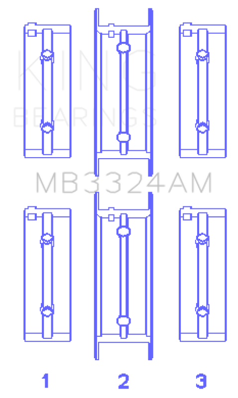 King Engine Bearings Subaru 1800Cc 1980 On (Size +0.25mm) Main Bearing Set