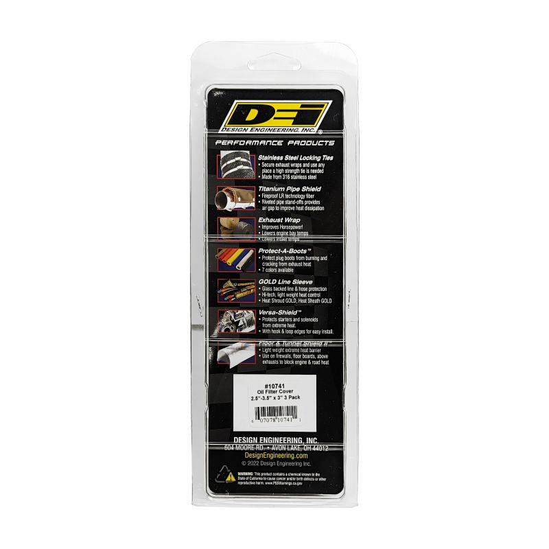DEI Oil Filter Heat Shield 2.5in x 3.5in x 3in - 3 Pack thumbnail 3