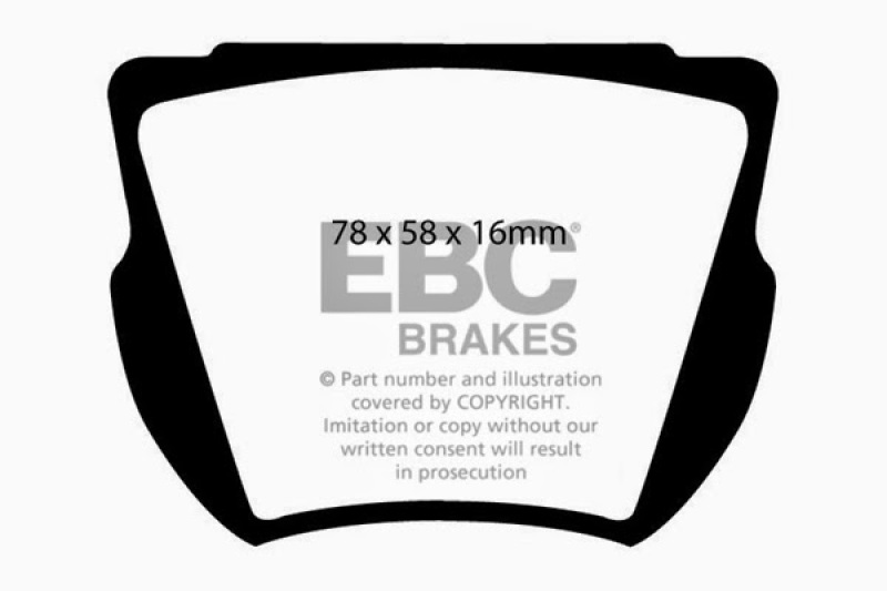 EBC 59-64 Daimler SP250 2.5 Greenstuff Front Brake Pads thumbnail 4