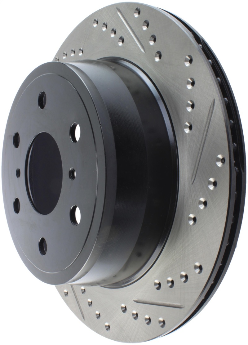 StopTech 07-10 GMC Sierra (w/ Rear Drum) / 07-09 GMC Yukon Rear Left Slotted & Drilled Rotor thumbnail 7