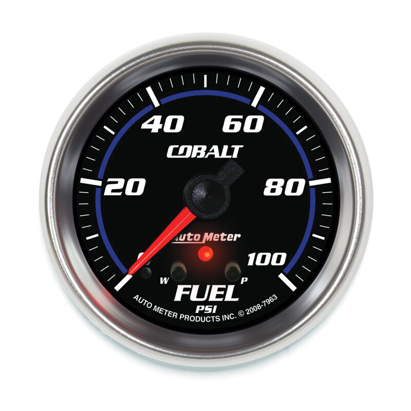 Autometer Cobalt Fuel Pressure Gauge 2-5/8in 100PSI Stepper Motor w/ Peak and Warn thumbnail 5