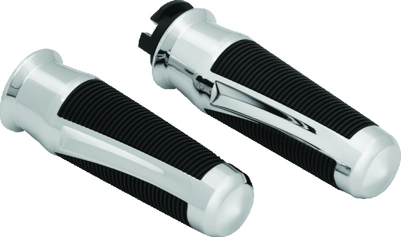 Kuryakyn Phantom Grips 5768 Grips, Phantom, Aluminum, Chrome, 1 in. Bar, Indian, Pair thumbnail 2