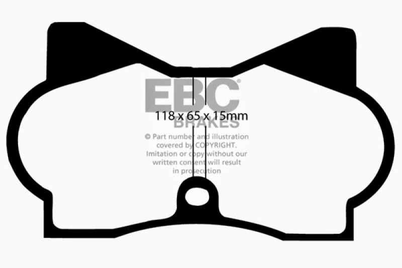 EBC 70-74 De Tomaso Pantera 5.7 Redstuff Front Brake Pads thumbnail 5