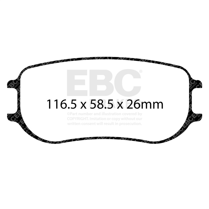 EBC Racing Porsche 718 Cayman GT4 Clubsport (PFC Brakes) SR-21 Sintered Race Rear Brake Pads