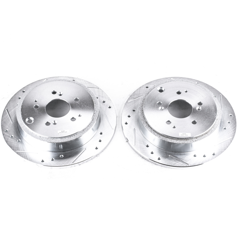 Power Stop 01-06 Acura MDX Rear Evolution Drilled & Slotted Rotors - Pair thumbnail 2