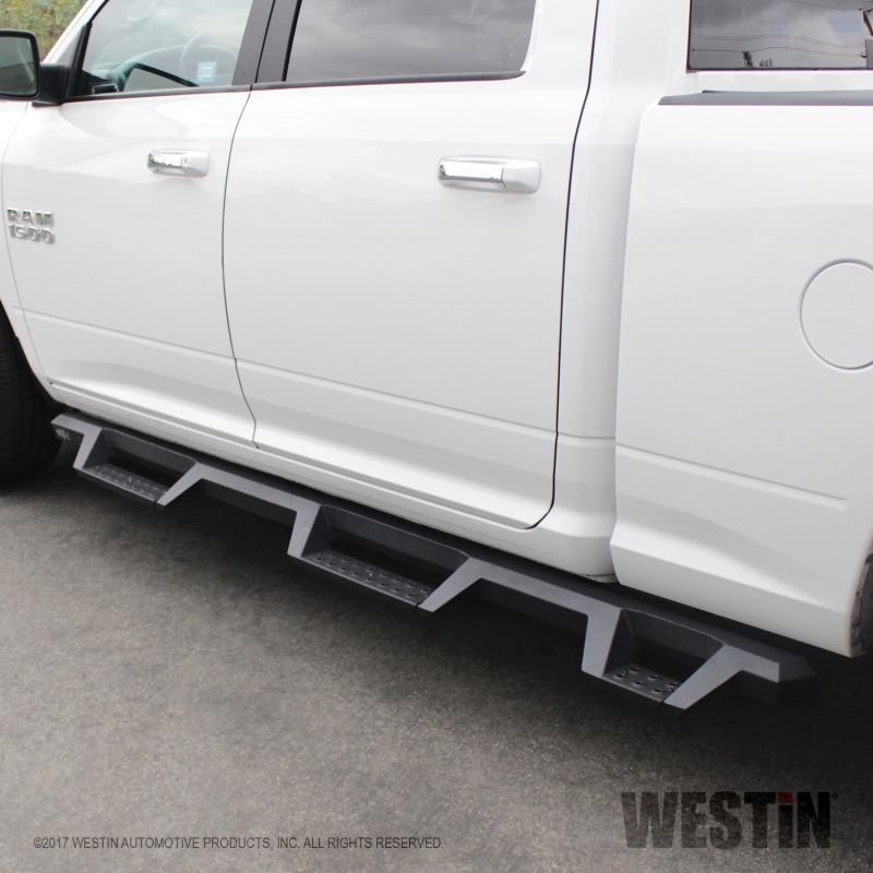 Westin 10-18 Dodge Ram Crew Cab 5ft & 6ft Bed HDX Drop Wheel-To-Wheel Nerf Step Bars - Text. Blk thumbnail 7