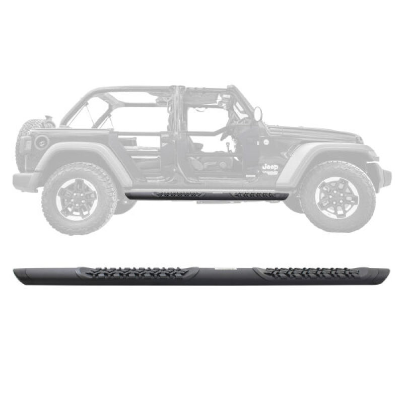 Go Rhino V-Series V3 Side Step - Universal 74in. (Fits 4DR) - Tex. Blk thumbnail 9