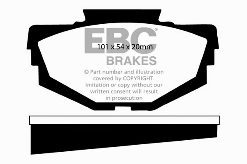 EBC 68-71 Austin America 1.3 Greenstuff Front Brake Pads thumbnail 4