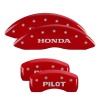 MGP 4 Caliper Covers Engraved Front Honda Engraved Rear Pilot/2015 Red finish silver ch thumbnail 8