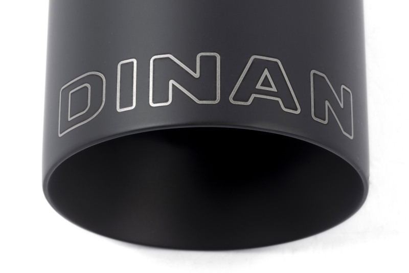 Dinan Double-Walled 4in Clamp-On Exhaust Tip - Black - 4in Outlet / 2.75in Inlet