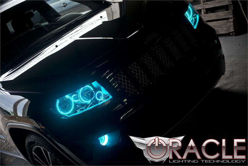 Oracle Jeep Grand Cherokee 11-13 Triple Halo Kit - ColorSHIFT w/ Simple Controller