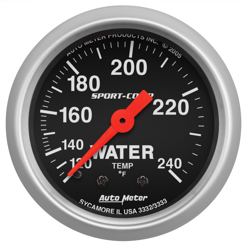 Autometer Sport-Comp 52.4mm 120-240 F Mech 2in Water Temp thumbnail 3