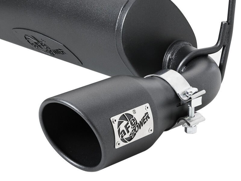 aFe Rebel Series 409 Stainless Steel Cat-Back Exhaust 18-21 Jeep Wrangler JL 2.0L (t) - Black Tip thumbnail 4
