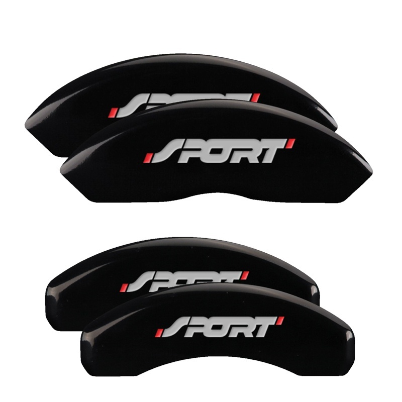 MGP 4 Caliper Covers Engraved Front & Rear No bolts/Sport Black finish silver ch thumbnail 7