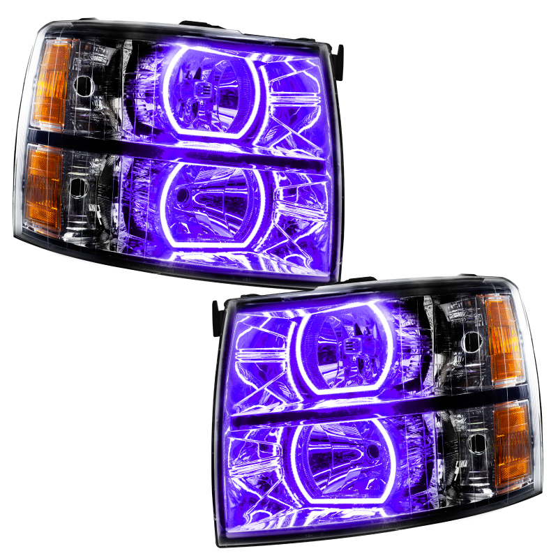 Oracle 07-13 Chevrolet Silverado SMD HL - Black - Square - ColorSHIFT w/ BC1 Controller thumbnail 8