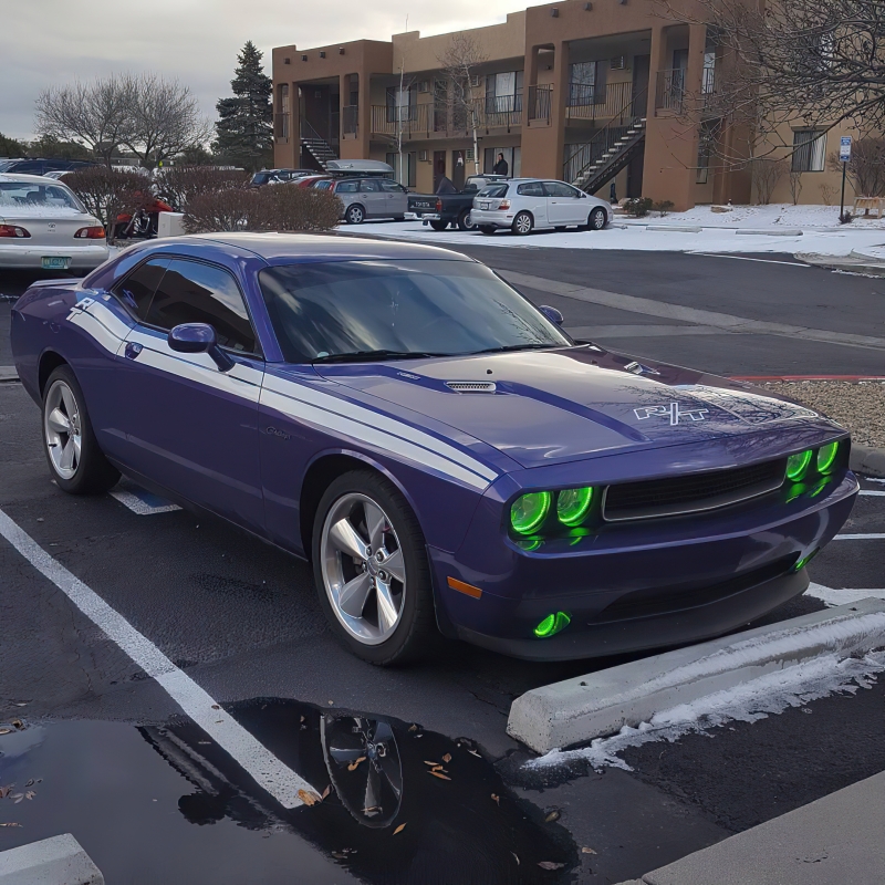 Oracle 08-14 Dodge Challenger LED Projector Headlight Halo Kit - Green thumbnail 3
