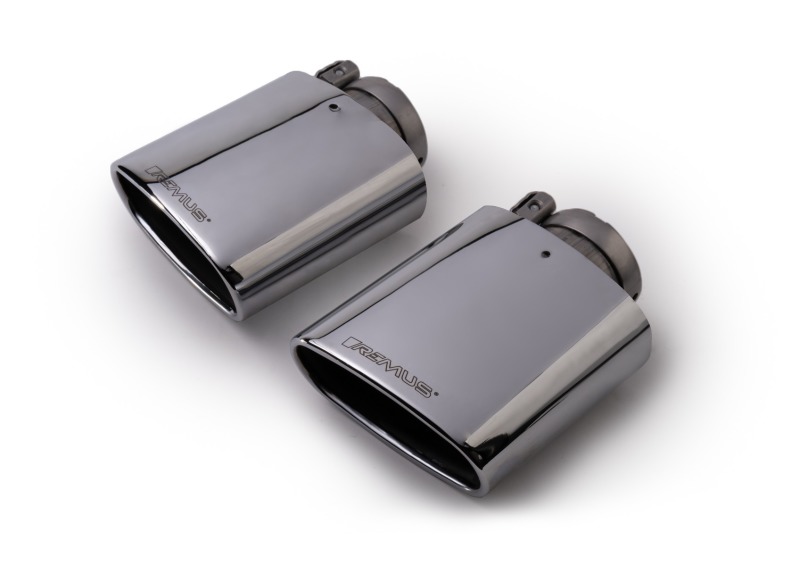 Remus 2014 Seat Leon Cupra 142x72mm Angled/Angled Chromed Tail Pipe Set