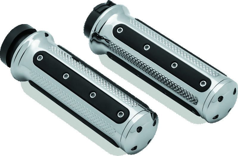 Kuryakyn Heavy Industry Grips Throttle-By-Wire Chrome
