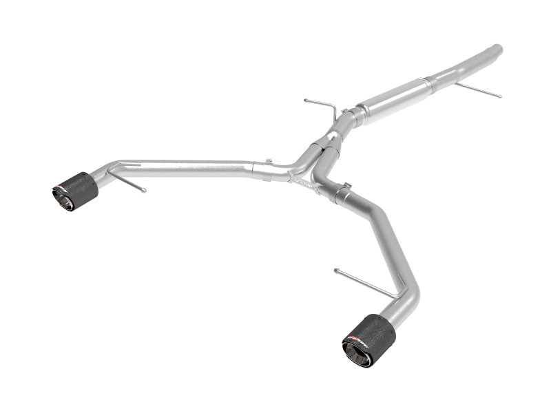 aFe 17-19 Audi A4 (L4-2.0L) MACH Force-Xp Stainless Steel Axle-Back Exhaust System - Carbon Tip thumbnail 2