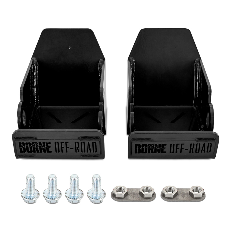 Borne Off-Road 2021+ Ford Bronco Skid Plate Rear Shock Pair Black thumbnail 6