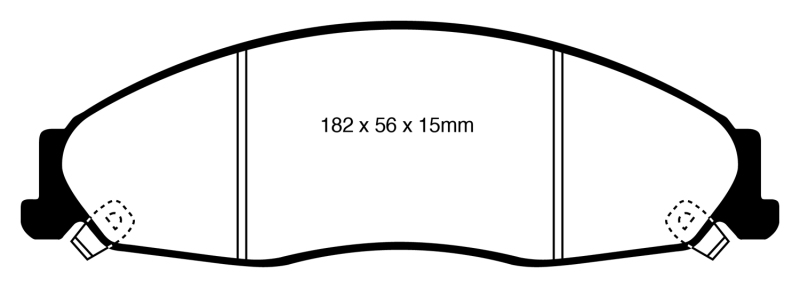 EBC 05-08 Pontiac Grand Prix 5.3 Redstuff Front Brake Pads thumbnail 2