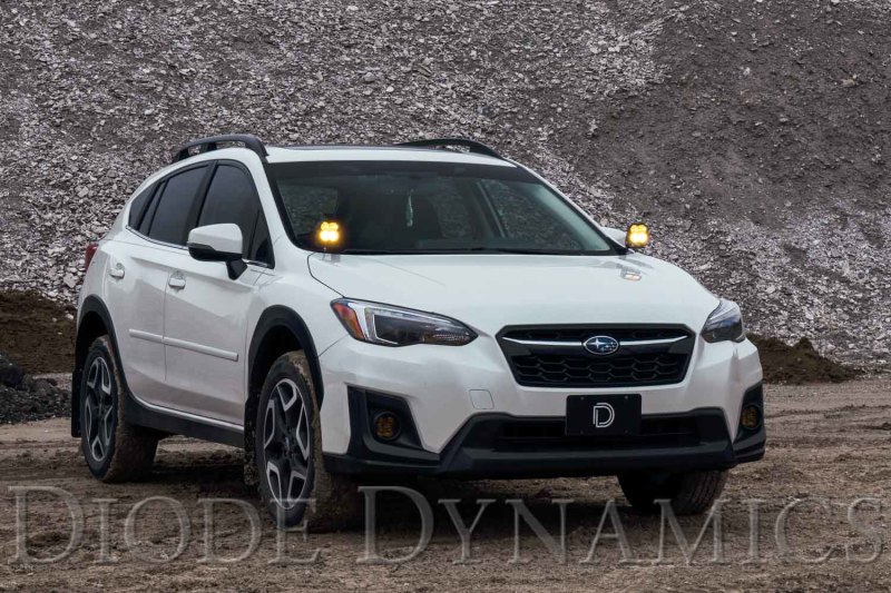 Diode Dynamics 18-21 Subaru Crosstrek Stage Series 2in LED Ditch Light Kit - Yellow Pro Combo thumbnail 7