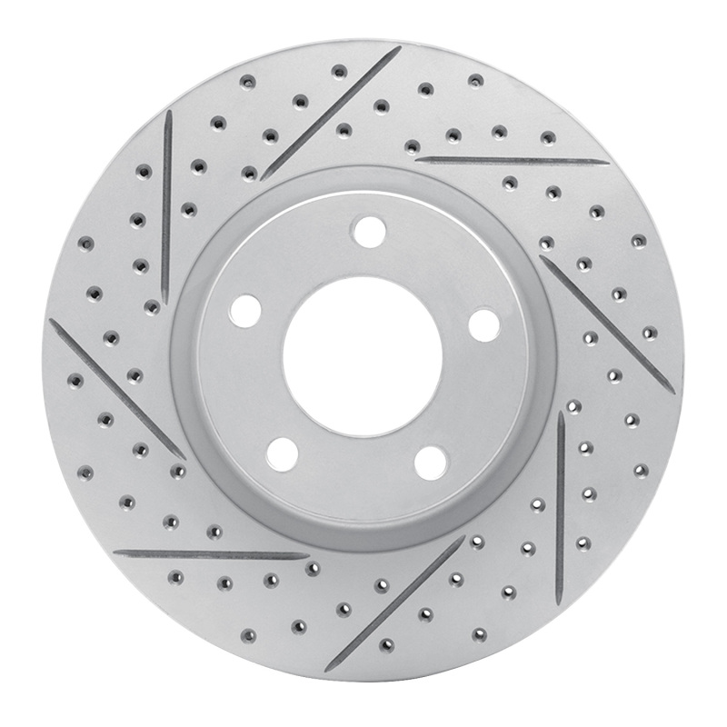 R1 04-15 Mazda 3 Front Left Drilled & Slotted Geo-Carbon Rotor