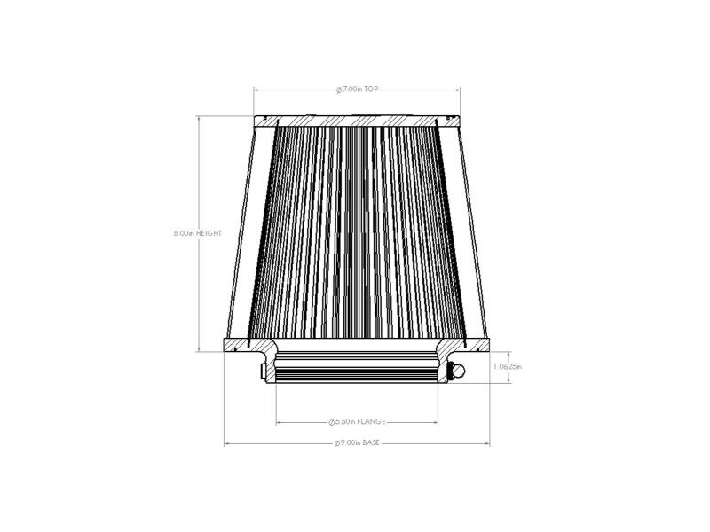 aFe Magnum FORCE Intake Replacement Air Filter w D2 Dura-Dry Media 5-1/2in F x9in B x7in T x8in H thumbnail 6