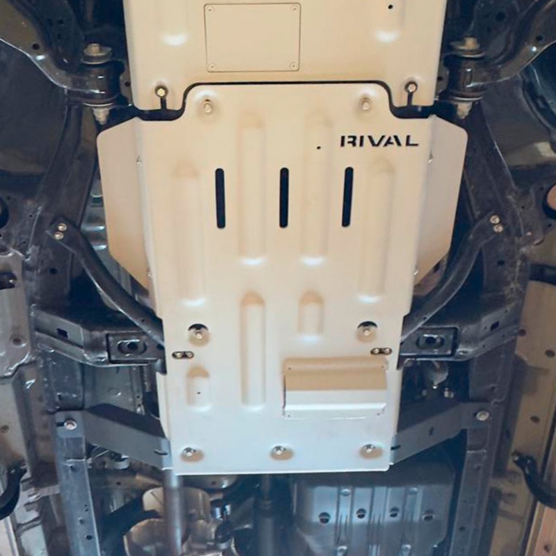 Rival 10-24 Toyota 4Runner Aluminum Transmission Transfer Case Catalytic Converter Skid Plate