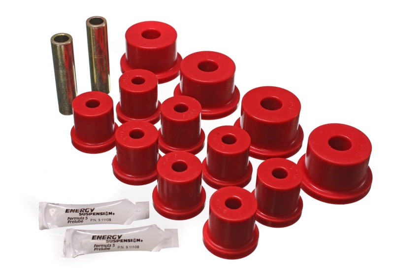 Energy Suspension 64-73 Ford Mustang Red Rear Leaf Spring Bushing Set thumbnail 5