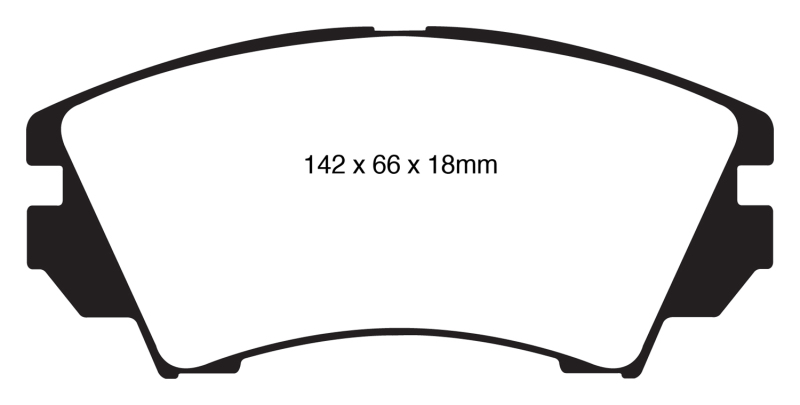 EBC 10+ Buick Allure (Canada) 3.0 Greenstuff Front Brake Pads thumbnail 2