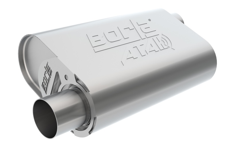 Borla CrateMuffler SBC Hot 350/383 3inch Offset/Offset 14in x 4.35in x 9in Oval Muffler thumbnail 5