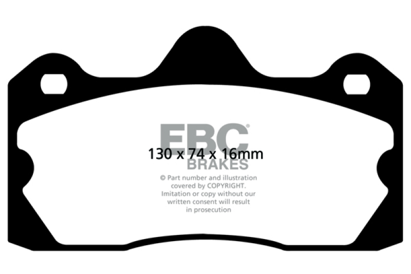EBC 10-16 Lotus Evora 3.5L Bluestuff Rear Brake Pads thumbnail 2