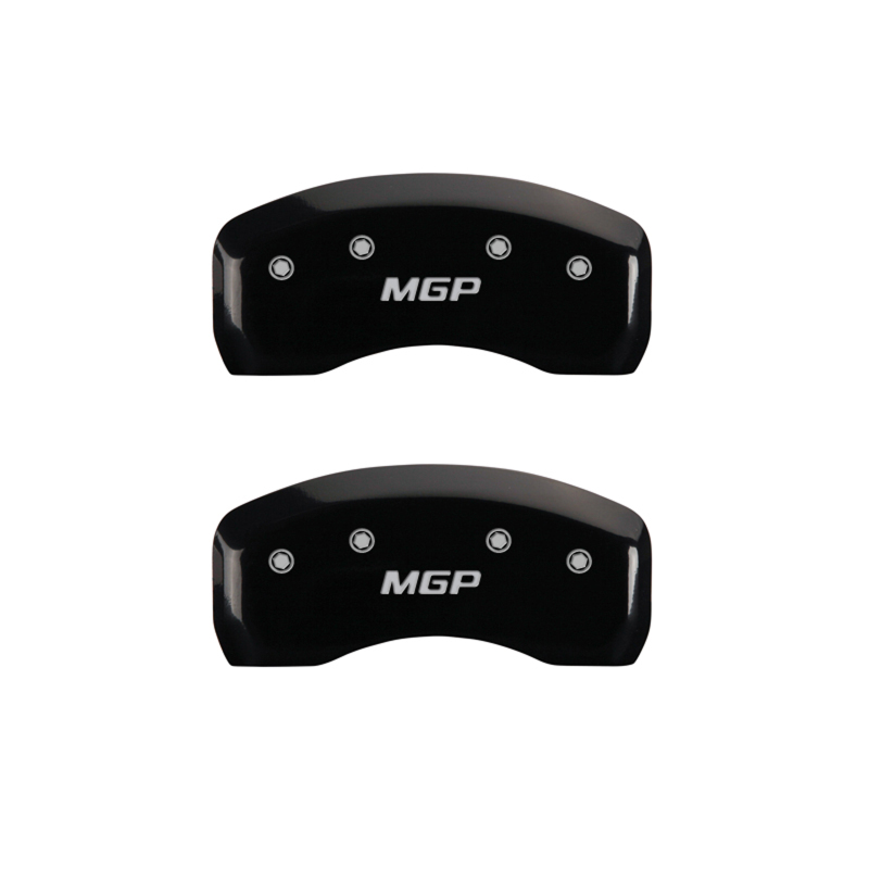 MGP 4 Caliper Covers Engraved Front & Rear MGP Black Finish Silver Char 2019 Lincoln Continental thumbnail 4