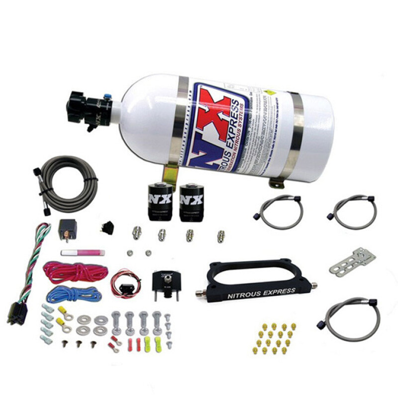 Nitrous Express 07-14 Ford Mustang GT500 Nitrous Plate Kit (50-250HP) w/10lb Bottle