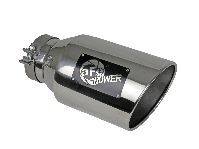 aFe Power Universal 5in Inlet 8in Outlet MACH Force-XP Clamp-On Exhaust Tip - Polished thumbnail 7
