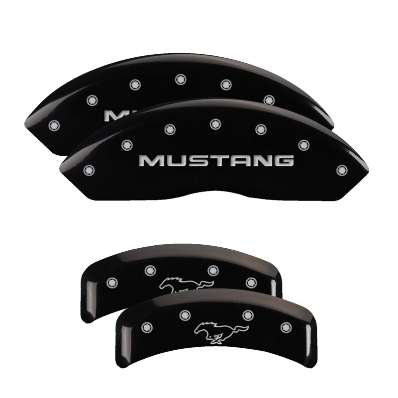 MGP 4 Caliper Covers Engraved Front & Rear MGP Black finish silver ch thumbnail 5